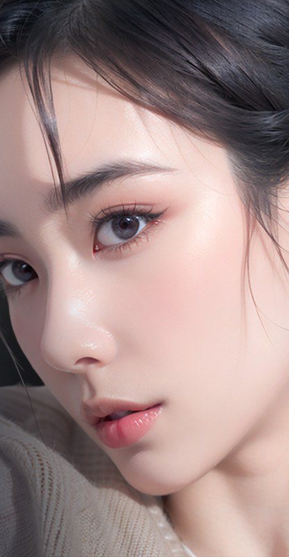 여성 모델 얼굴(눈밑지방재배치 이벤트 카드 사진 부분)